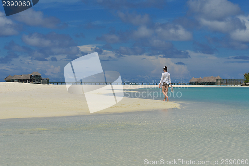 Image of happy woman enjoy  summer time