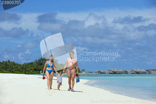 Image of happy family on vacation