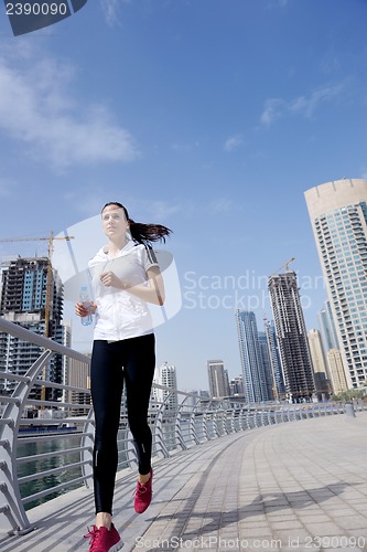 Image of woman jogging at morning