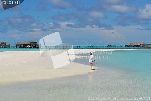 Image of happy woman enjoy  summer time