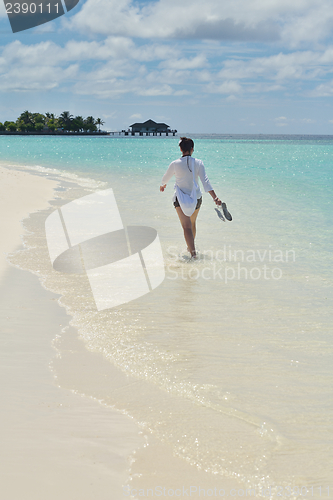 Image of happy woman enjoy  summer time