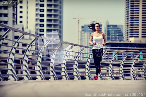 Image of woman jogging at morning
