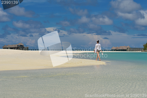 Image of happy woman enjoy  summer time