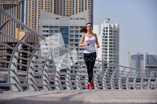 Image of woman jogging at morning