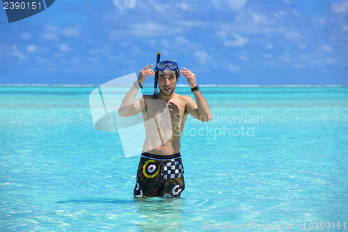 Image of young guy with diving mask