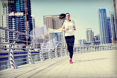 Image of woman jogging at morning