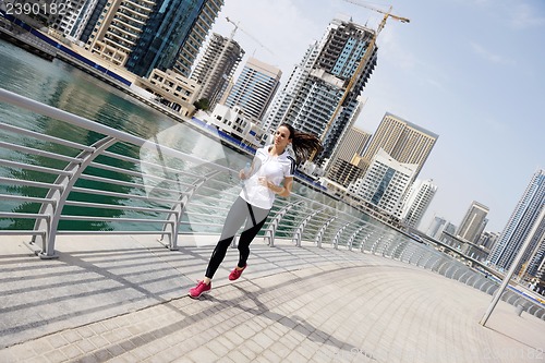 Image of woman jogging at morning