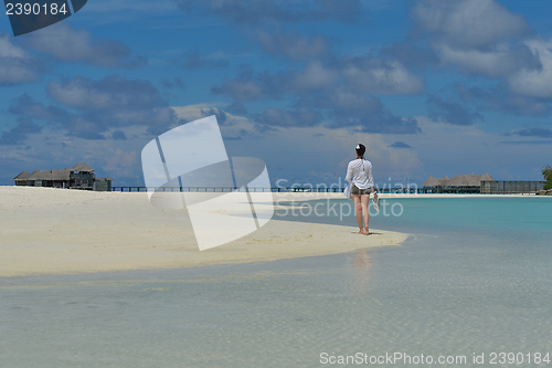 Image of happy woman enjoy  summer time