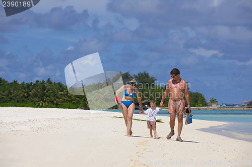 Image of happy family on vacation