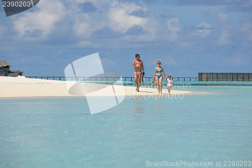 Image of happy family on vacation