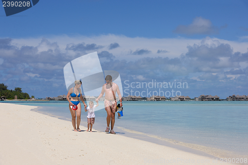 Image of happy family on vacation