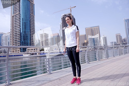 Image of woman jogging at morning