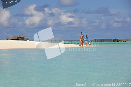 Image of happy family on vacation