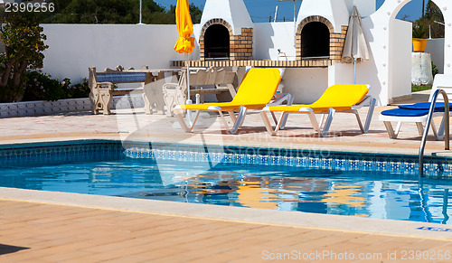 Image of Beautiful swimming pool in hotel