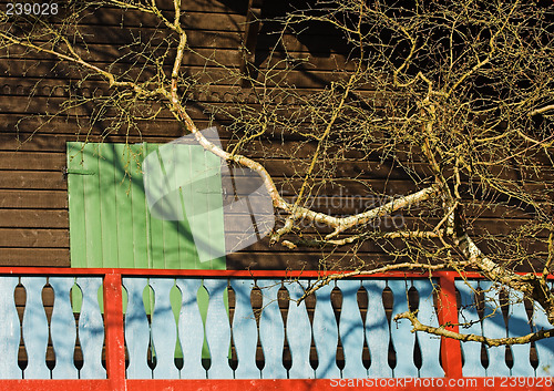 Image of wooden colorful house