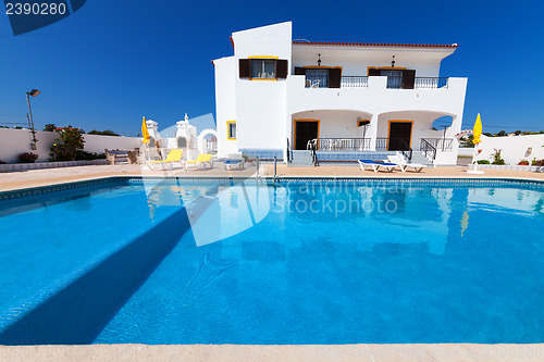 Image of Beautiful swimming pool in hotel