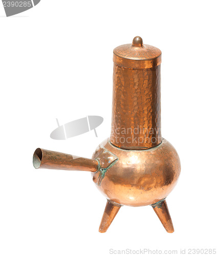 Image of Antique copper coffeepot