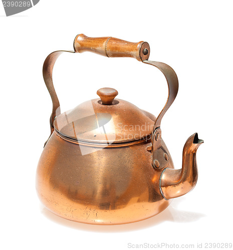 Image of Antique copper teapot