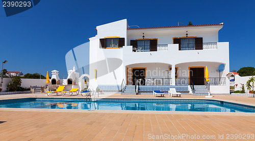 Image of Beautiful swimming pool in hotel