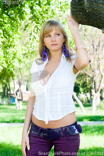 Image of portrait of sexy blonde woman