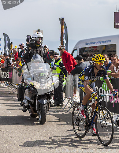 Image of The Cyclist Alberto Contador on Mont Ventoux