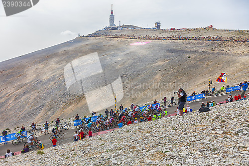 Image of The Peloton on Mont Ventoux