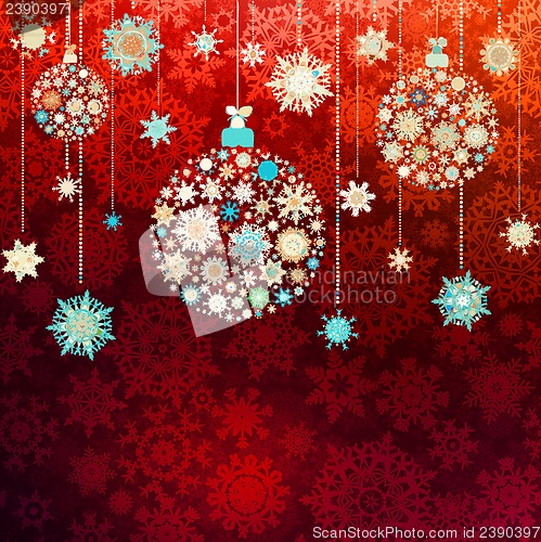 Image of Red christmas vector illustration. EPS 10