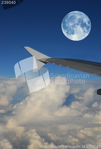 Image of full moon flight