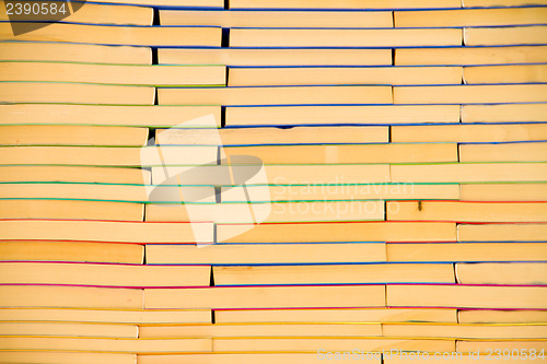 Image of Old dirty books on book shelf background