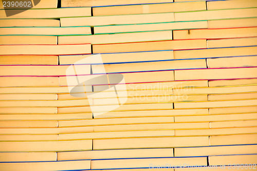 Image of Old dirty books on book shelf background
