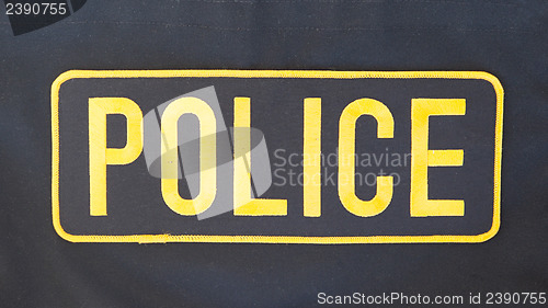 Image of Back of a police coat