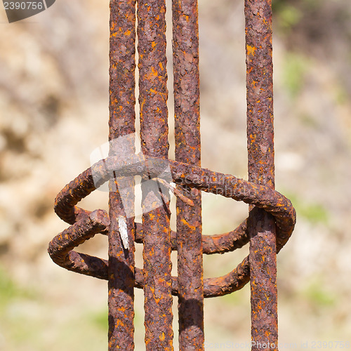 Image of Steel rod or bar used to reinforce concrete