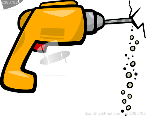 Image of drill clip art cartoon illustration