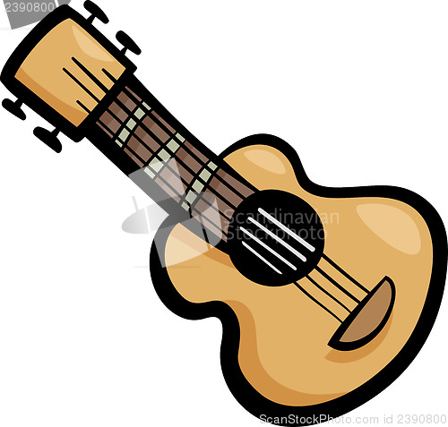 Image of guitar clip art cartoon illustration