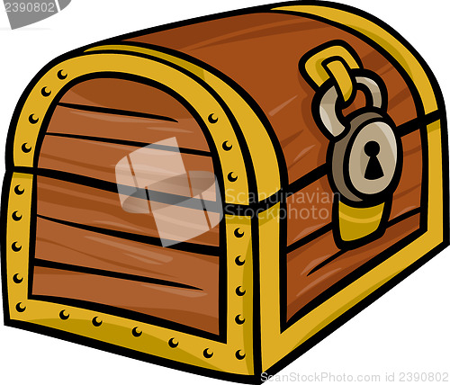 Image of treasure chest clip art cartoon illustration
