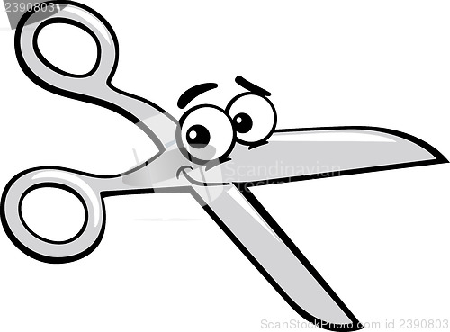 Image of scissors clip art cartoon illustration