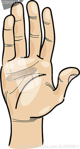 Image of hand clip art cartoon illustration