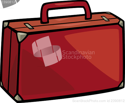 Image of suitcase clip art cartoon illustration