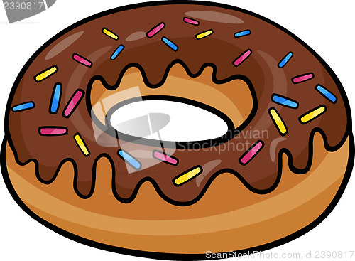 Image of donut clip art cartoon illustration