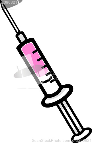 Image of syringe clip art cartoon illustration