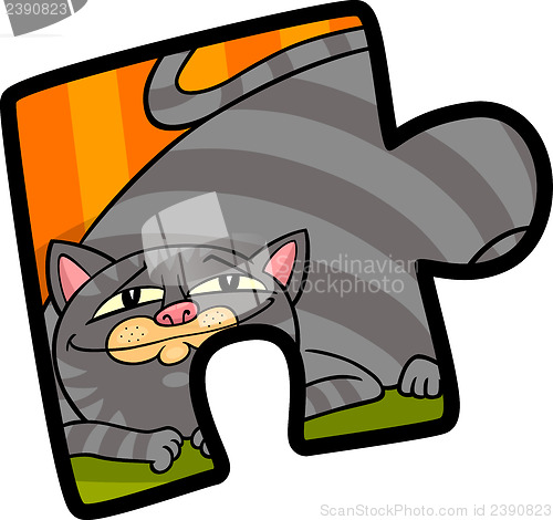 Image of jigsaw puzzle clip art cartoon illustration