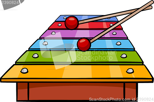 Image of xylophone clip art cartoon illustration