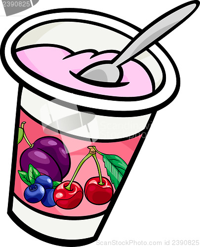 Image of yogurt clip art cartoon illustration