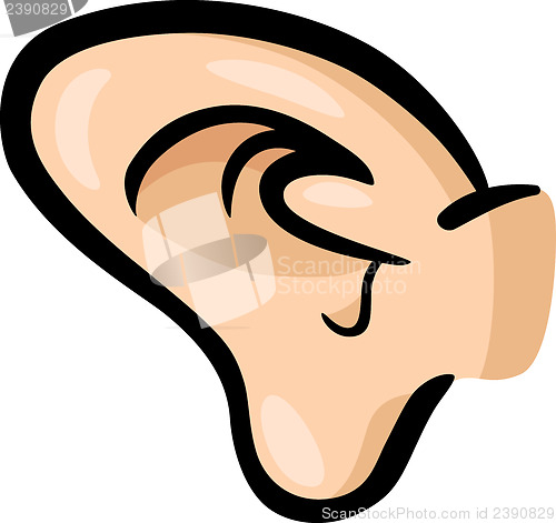 Image of ear clip art cartoon illustration
