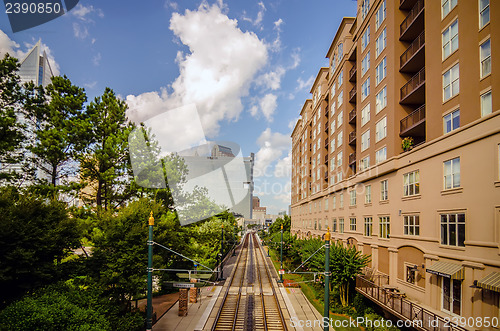 Image of charlotte north carolina light rail transportation moving system