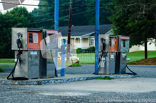 Image of abandoned gas station