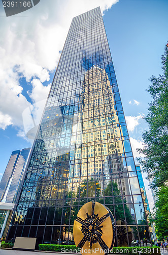 Image of skyline and city streets of charlotte north carolina usa