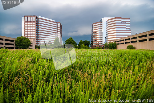 Image of two modern office buildings