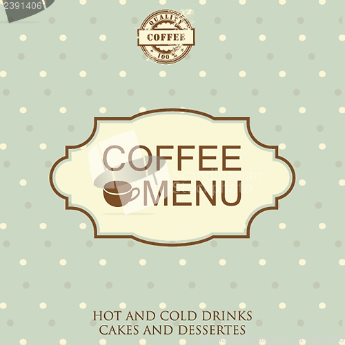 Image of Restaurant or cafe menu design. Vintage style