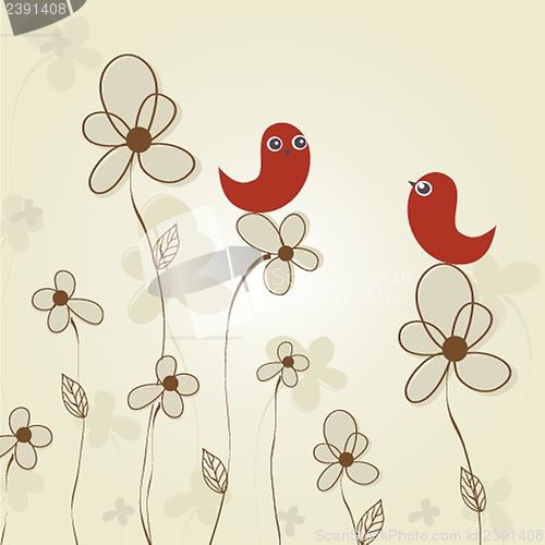 Image of Colorful easter floral background